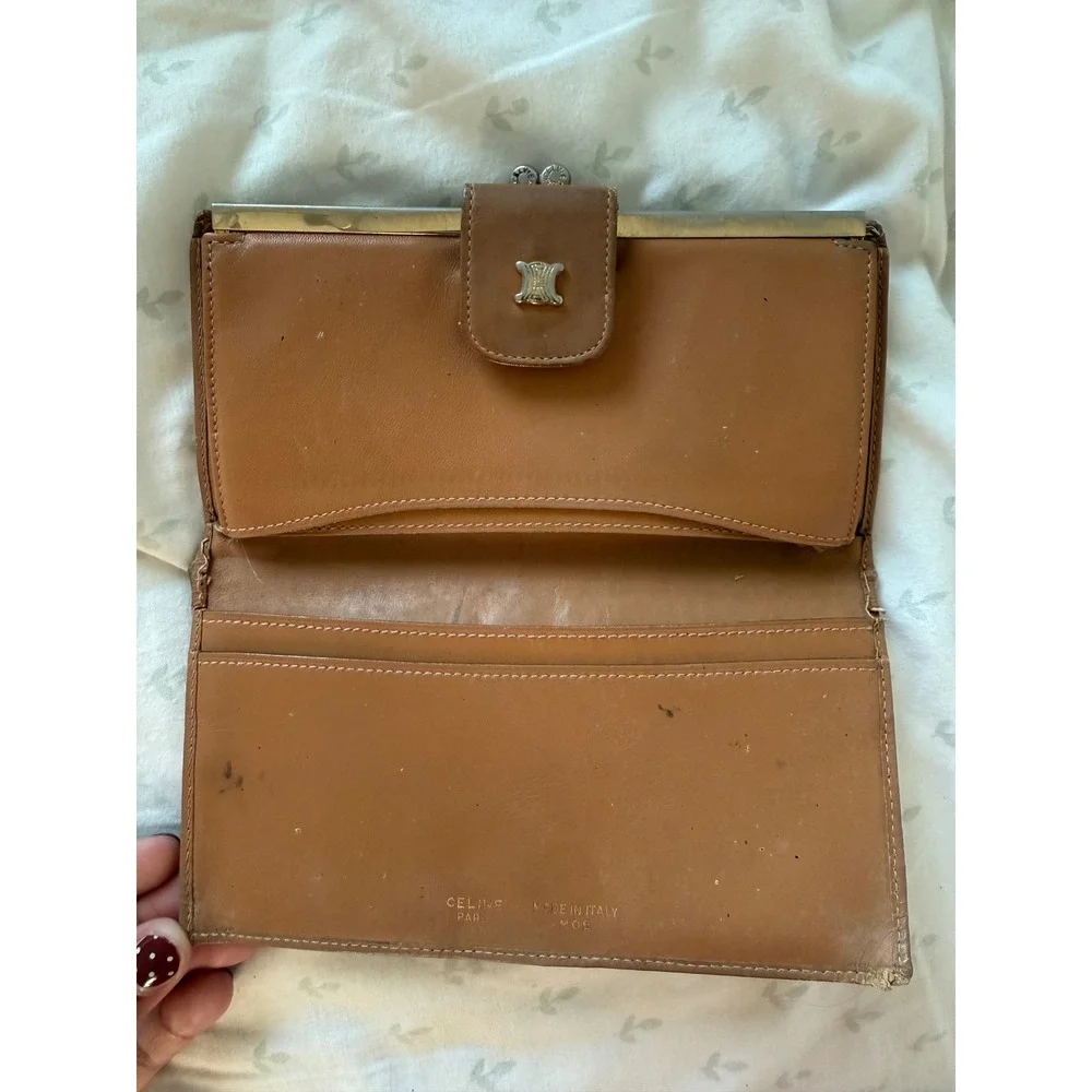 Celine Kisslock Wallet OS Brown Fair